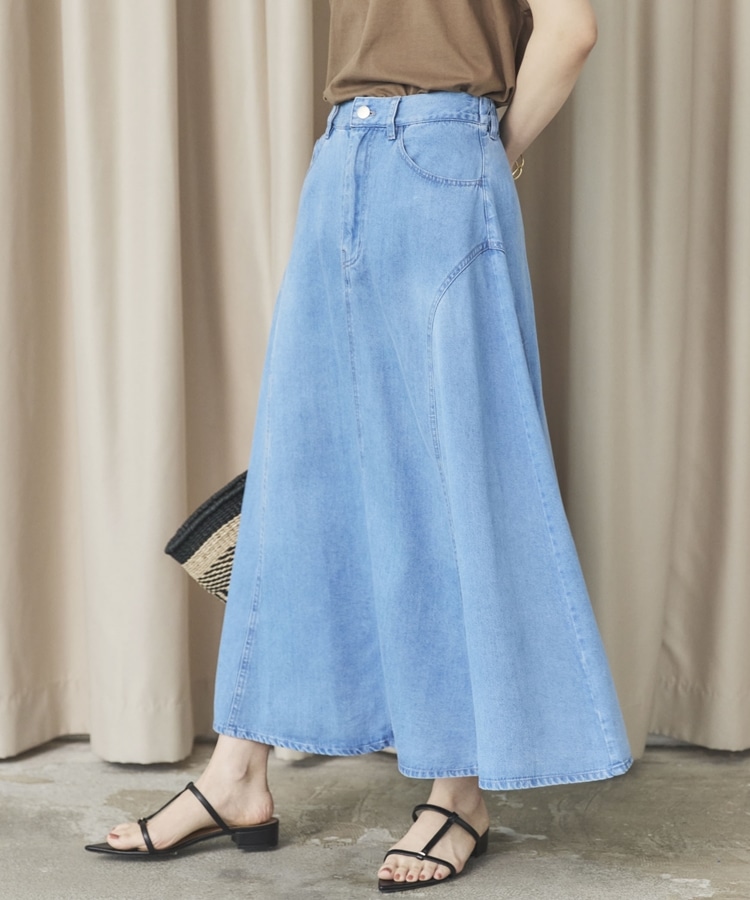 ソフトデニムフレアスカート(36 BLUE): スカート｜PMbox P&M OFFICIAL