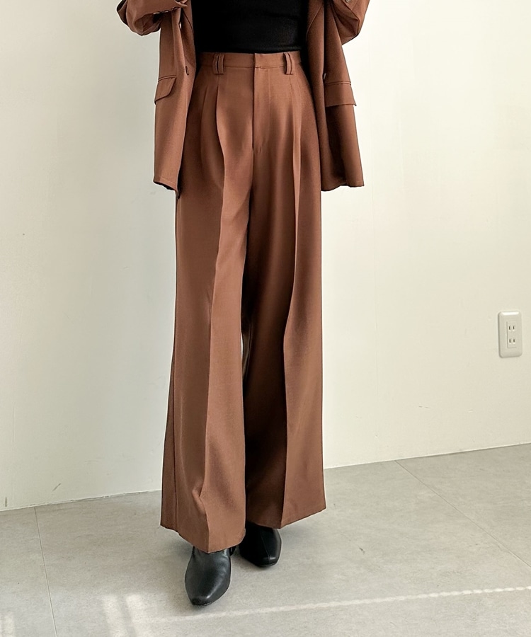 SETUP対応】2タックワイドスラックス(M BEIGE): パンツ｜PMbox