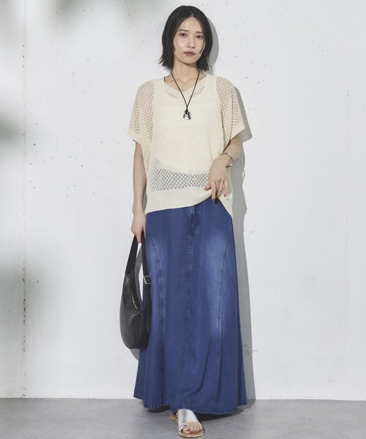 ソフトデニムフレアスカート(36 BLUE): スカート｜PMbox P&M OFFICIAL