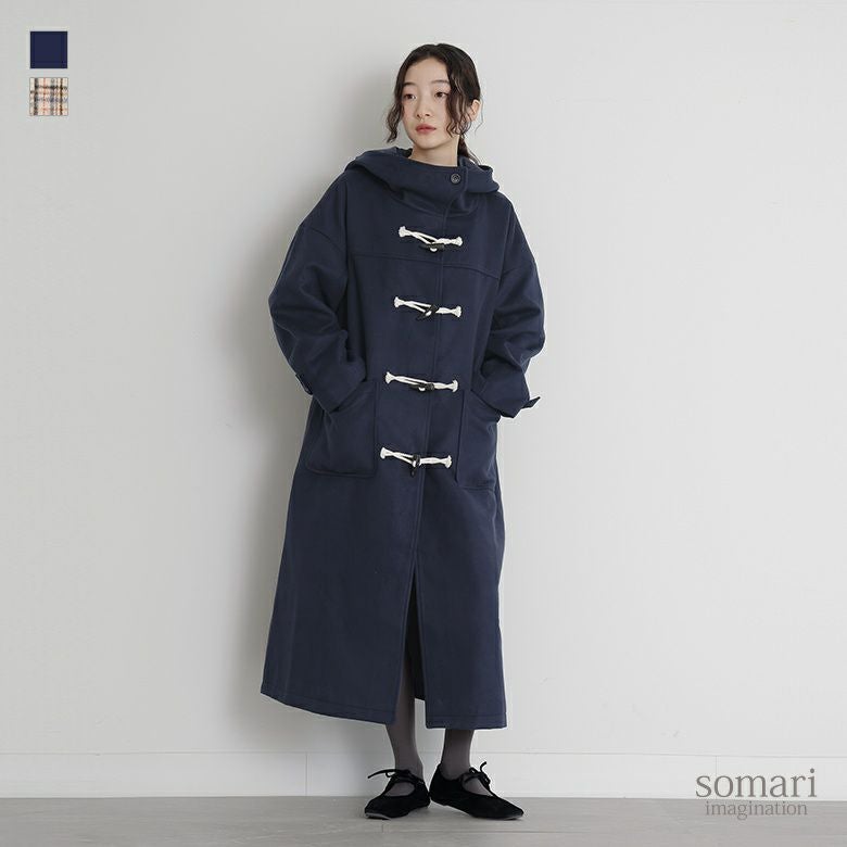 somari imaginationスタンドフードロングダッフルコート』