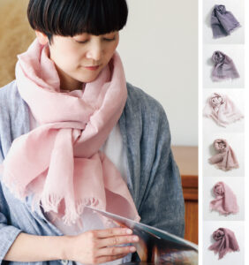 AXIS: リネンコットン ストール ピンクカラー6色 | 【公式】工房織座