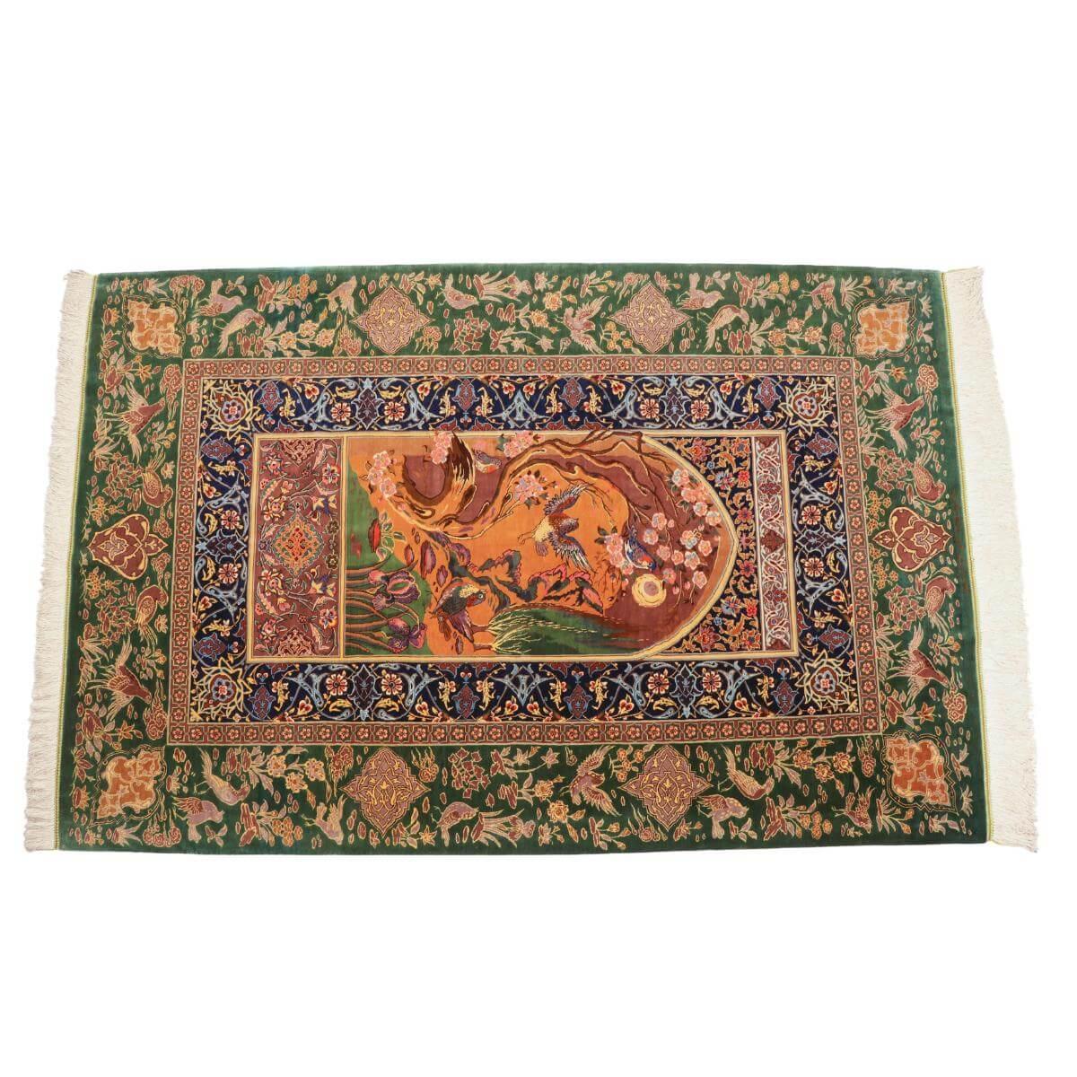 シルク100％ ペルシャ絨毯｜最高級の光沢と細密織り – ギャッベ