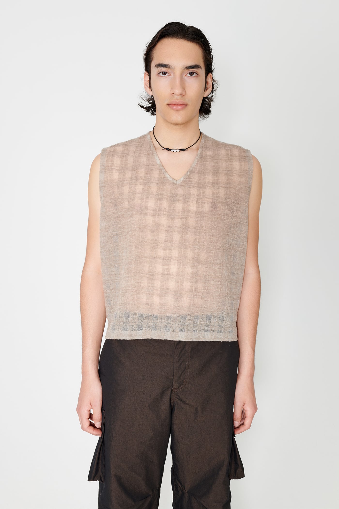 Our Legacy - Double Lock Vest Grey Disintegration Check