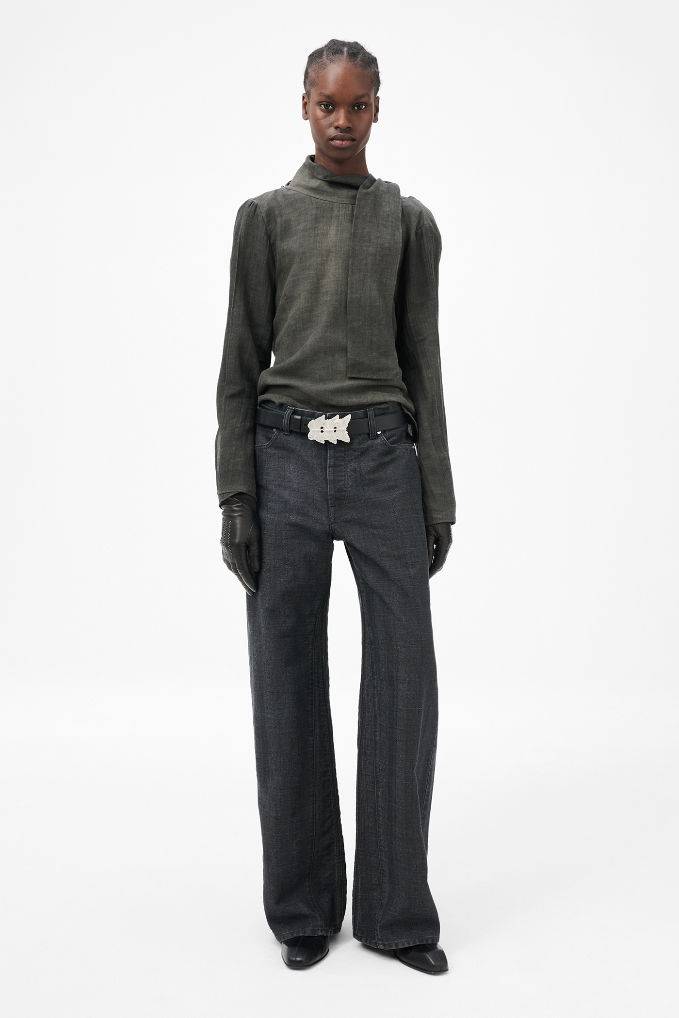 Our Legacy - Treble Cut Black Coated Herringbone