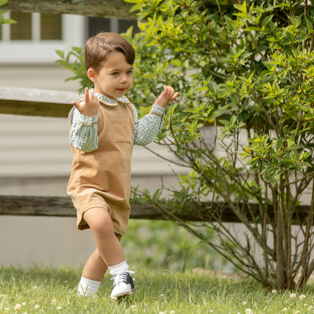 Oliver Overalls in Clubhouse Camel Corduroy | Over The Moon