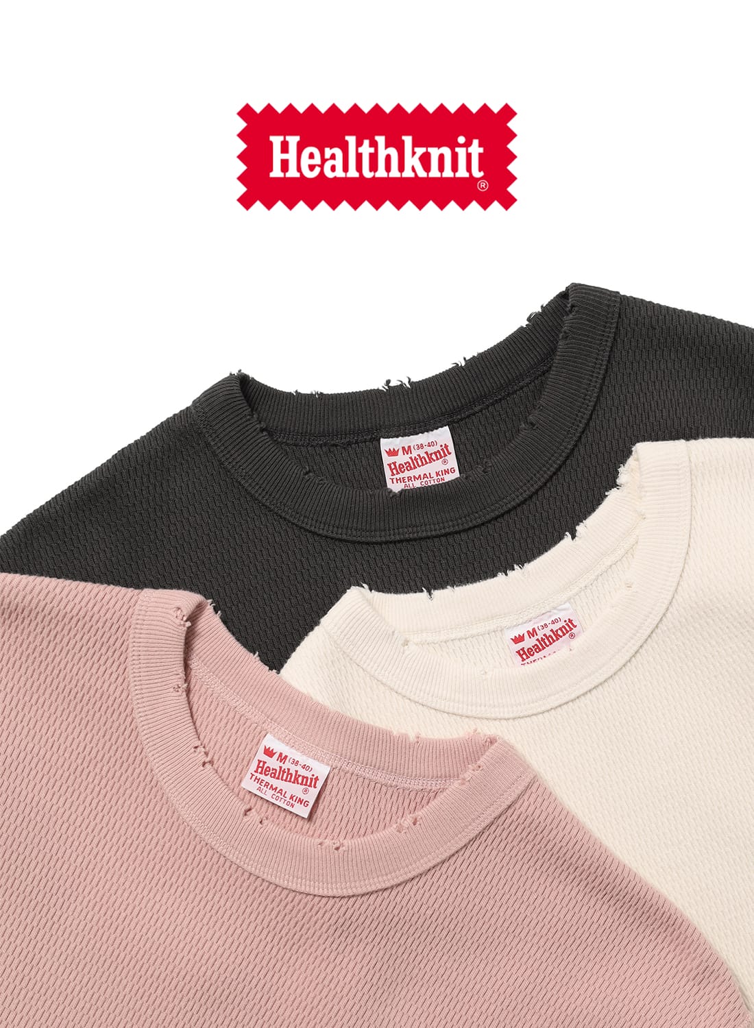 THERMAL KING RASCHEL HONEYCOMB CREWNECK L/S |サーマルキング