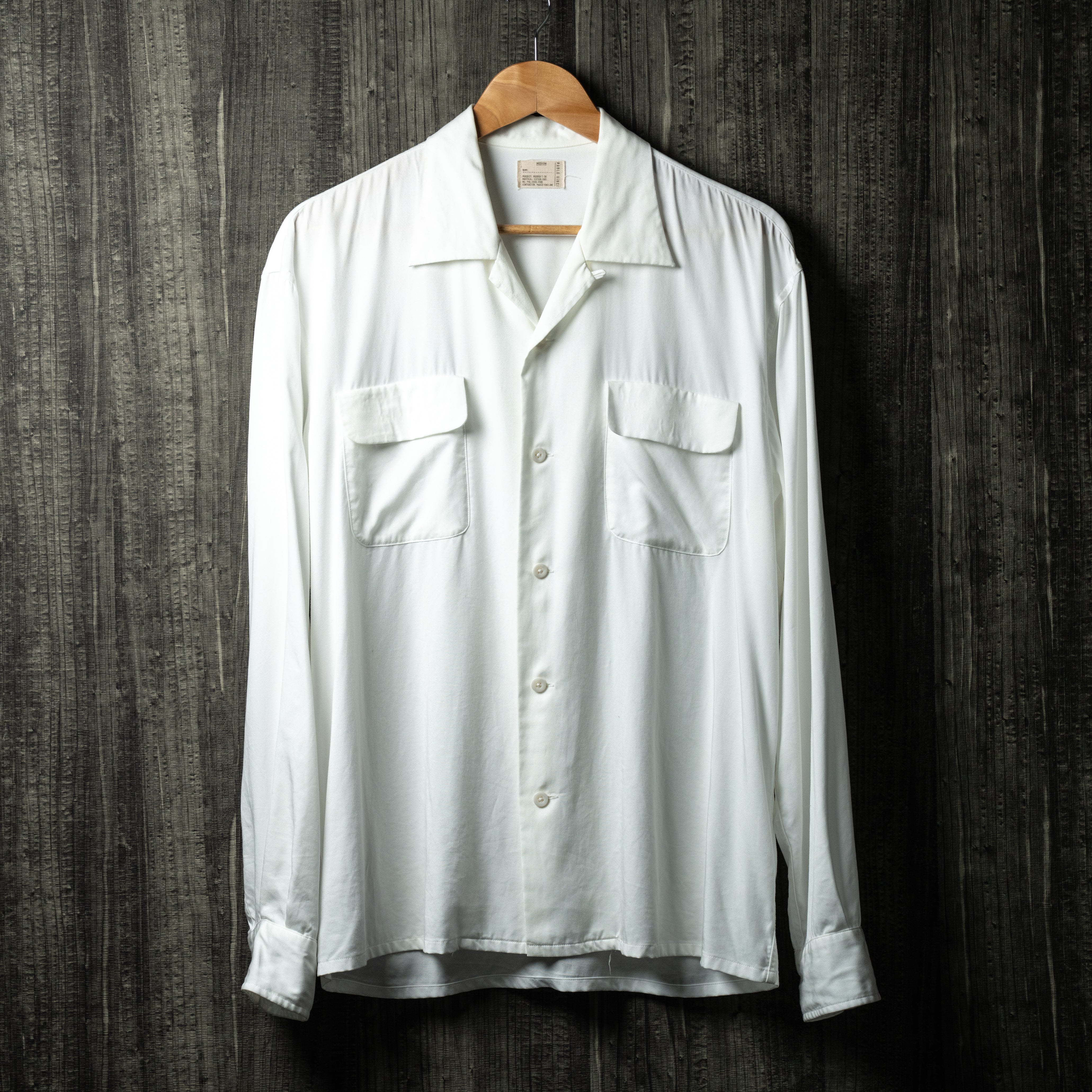 Open collar shirt ”white