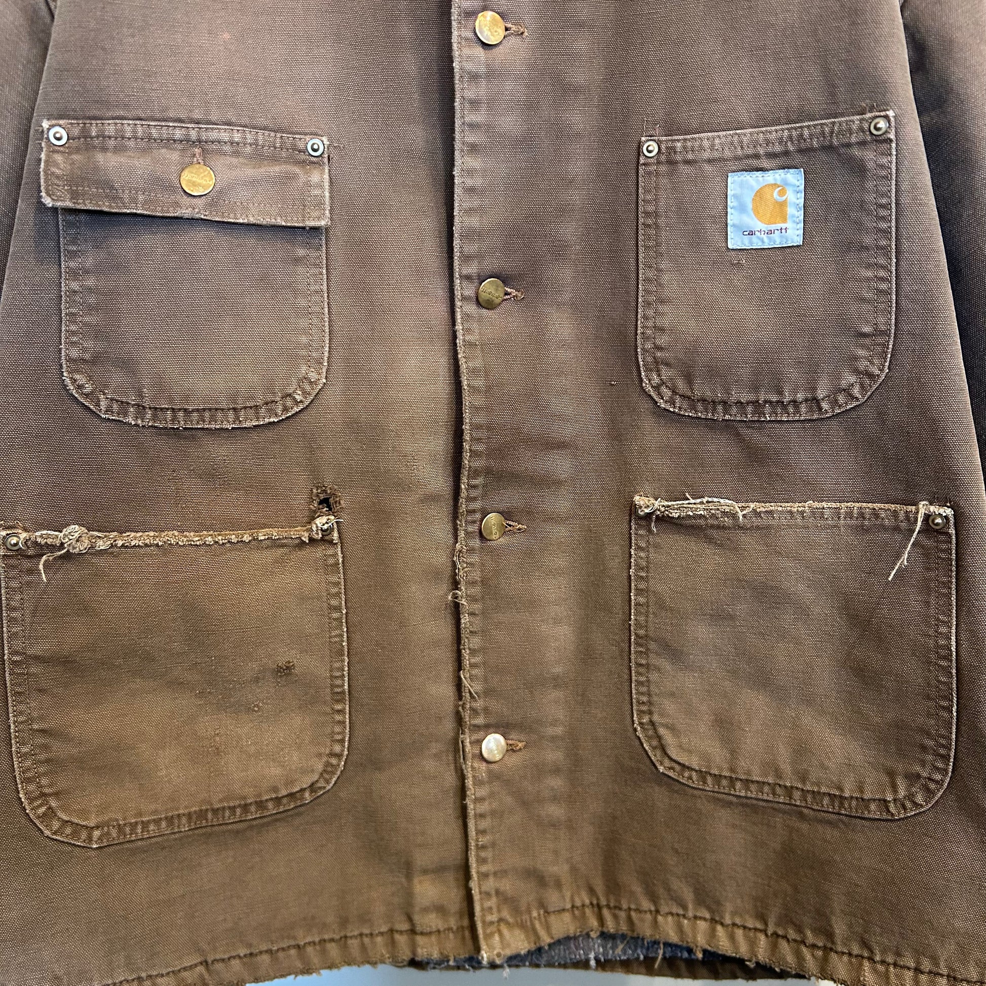 90's Carhartt カーハート チョアコート カバーオール 茶(サイズ不明