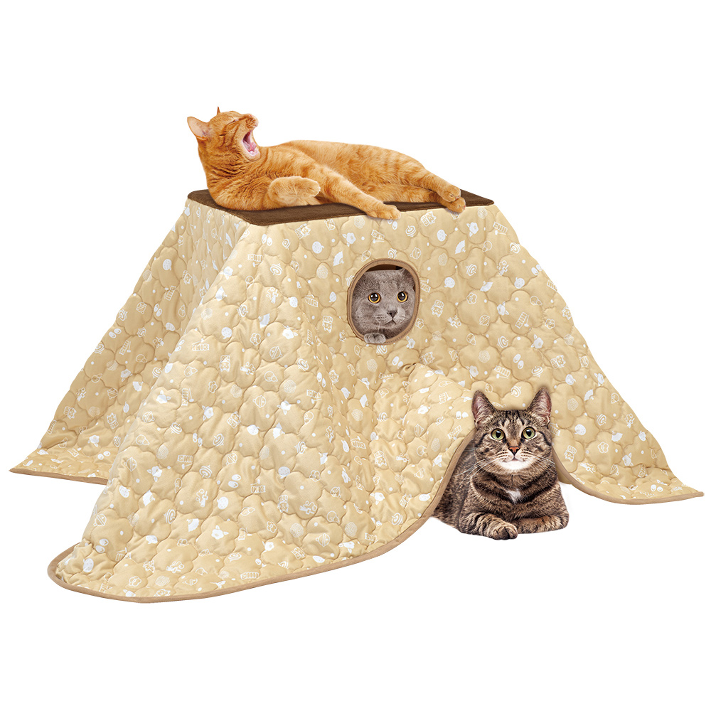 遠赤外線にゃんこの和み（にゃごみ）こたつ 2段│マルカンの製品一覧