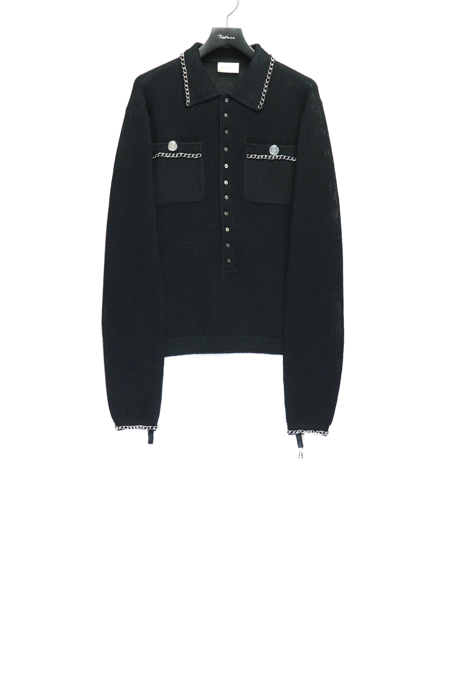 BED J.W. FORD(ベッドフォード)のChain Polo Sweater BLACKの通販