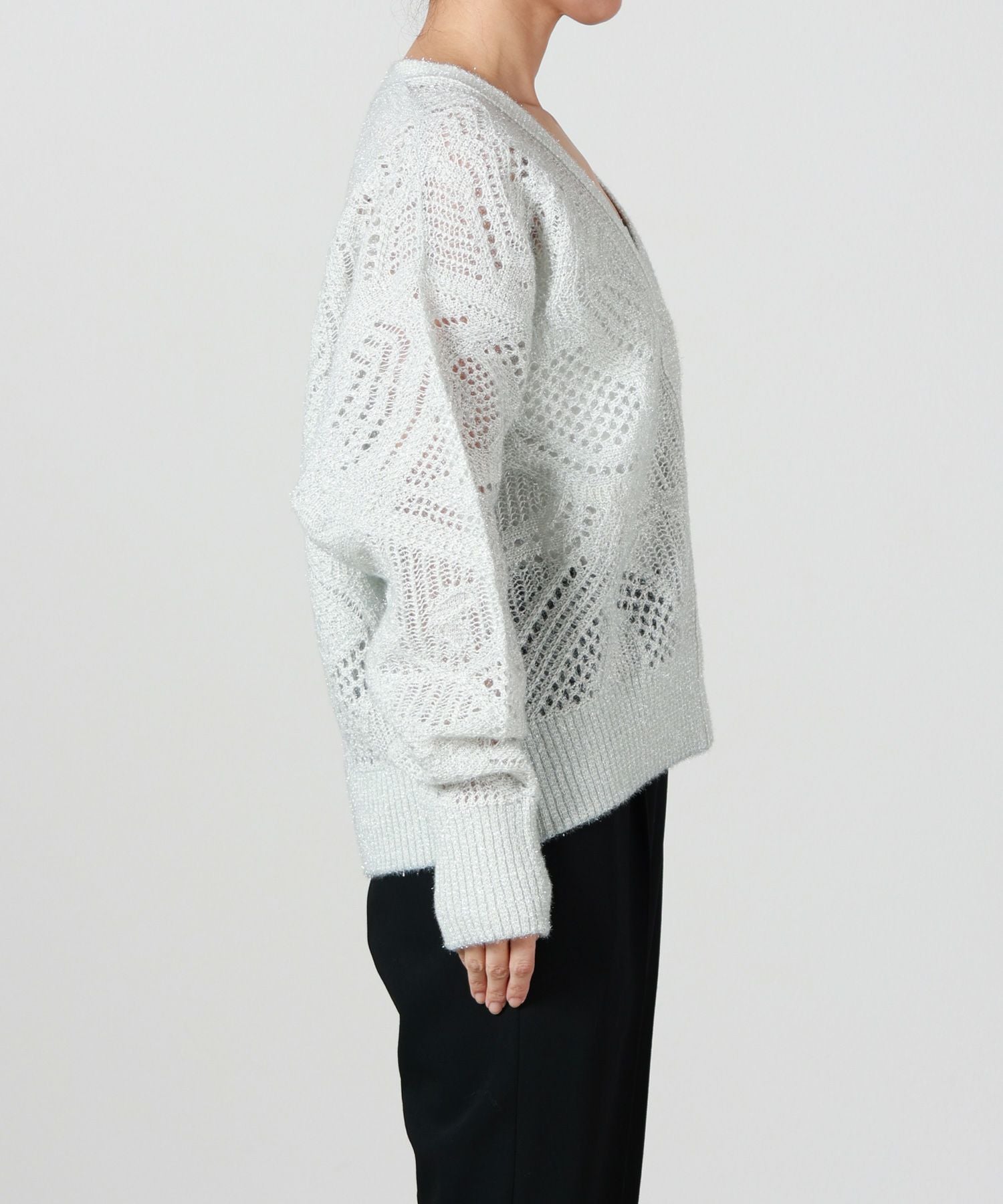 Mame Kurogouchi(マメ クロゴウチ)】 Shimmering Knit Cardigan