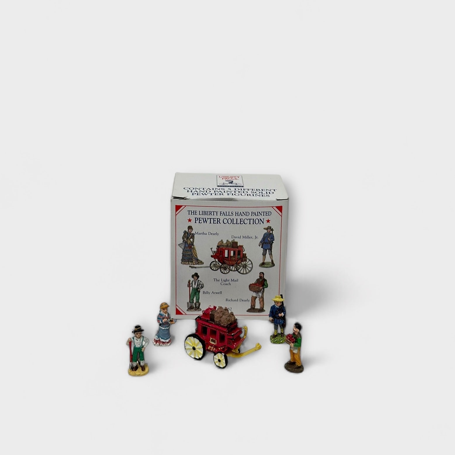 Liberty Falls Stagecoach Pewter Figurines | Hand Painted