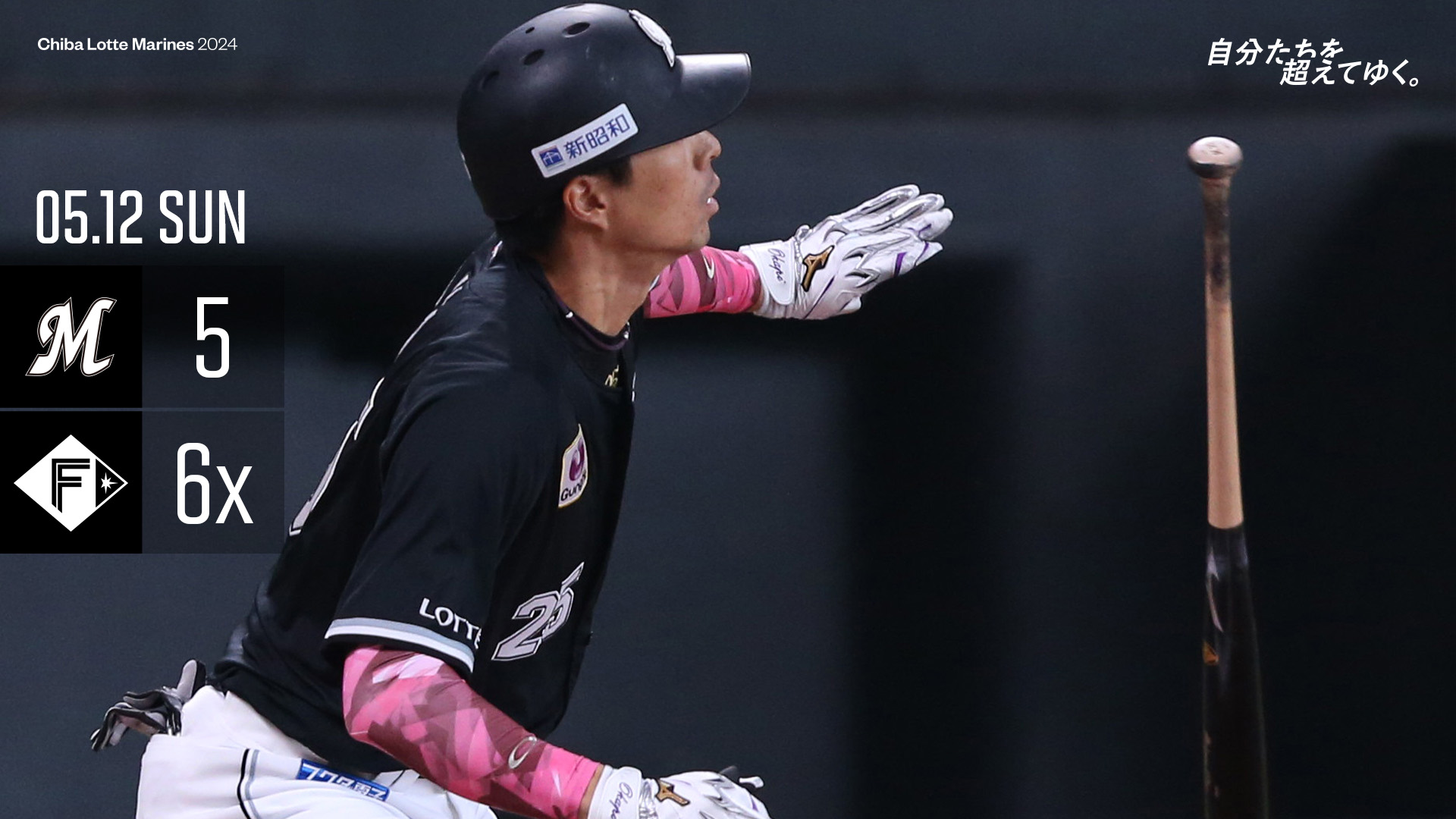 千葉ロッテマリーンズ npb バット 硬式木製 藤岡裕大選手 公式】藤岡裕