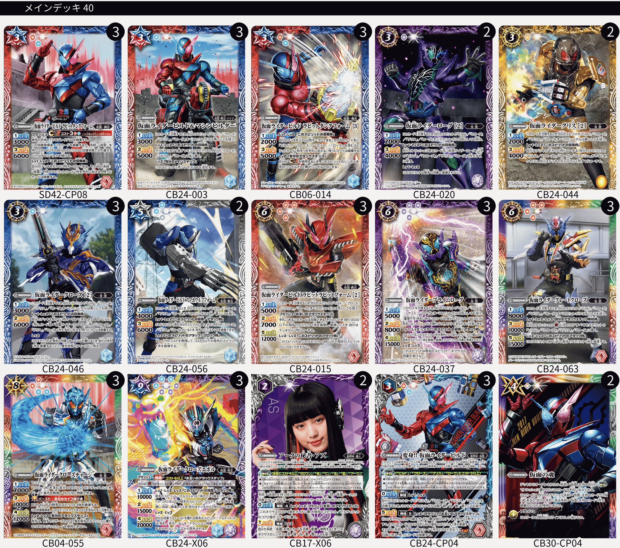 バトルスピリッツ 仮面ライダービルド デッキ 二重スリーブつき バトル