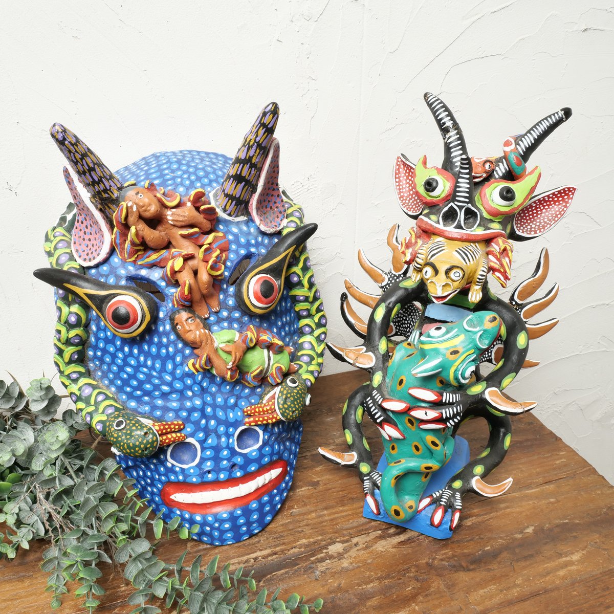 メキシコ伝統工芸 アレブリヘ 青いサメ Taller Casa Cruz メキシコ伝統