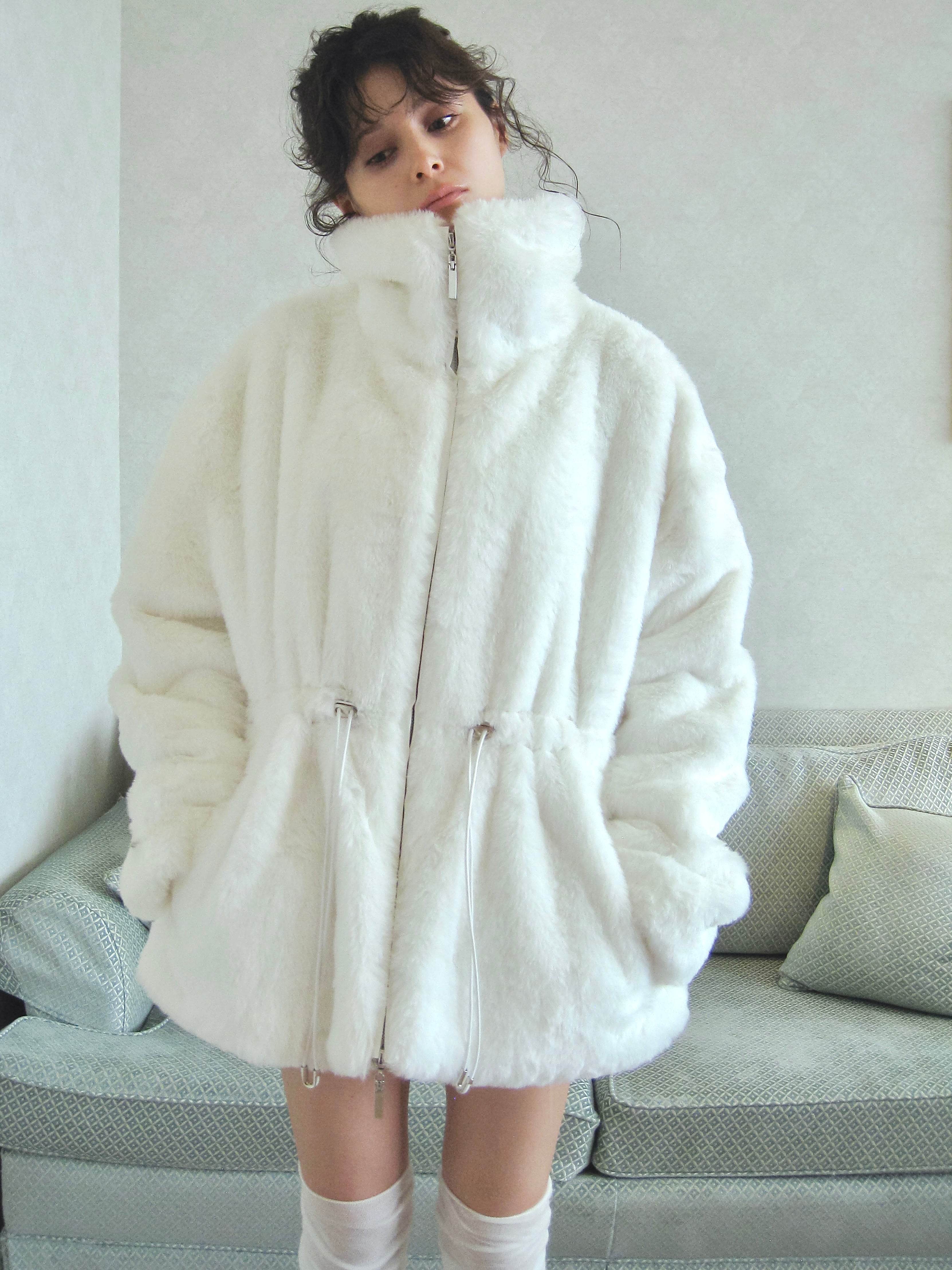 plump fur zip coat｜PELLICULE | ぺリキュール