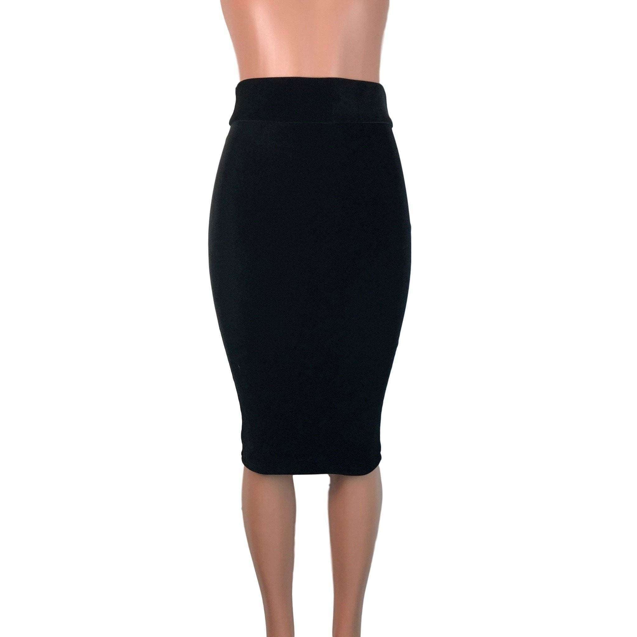 Long Pencil Skirt - Black Velvet | Peridot Clothing