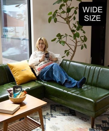 幅165cm］ソファカウチRワイド/クラシックダイナーシリーズ【大型家具