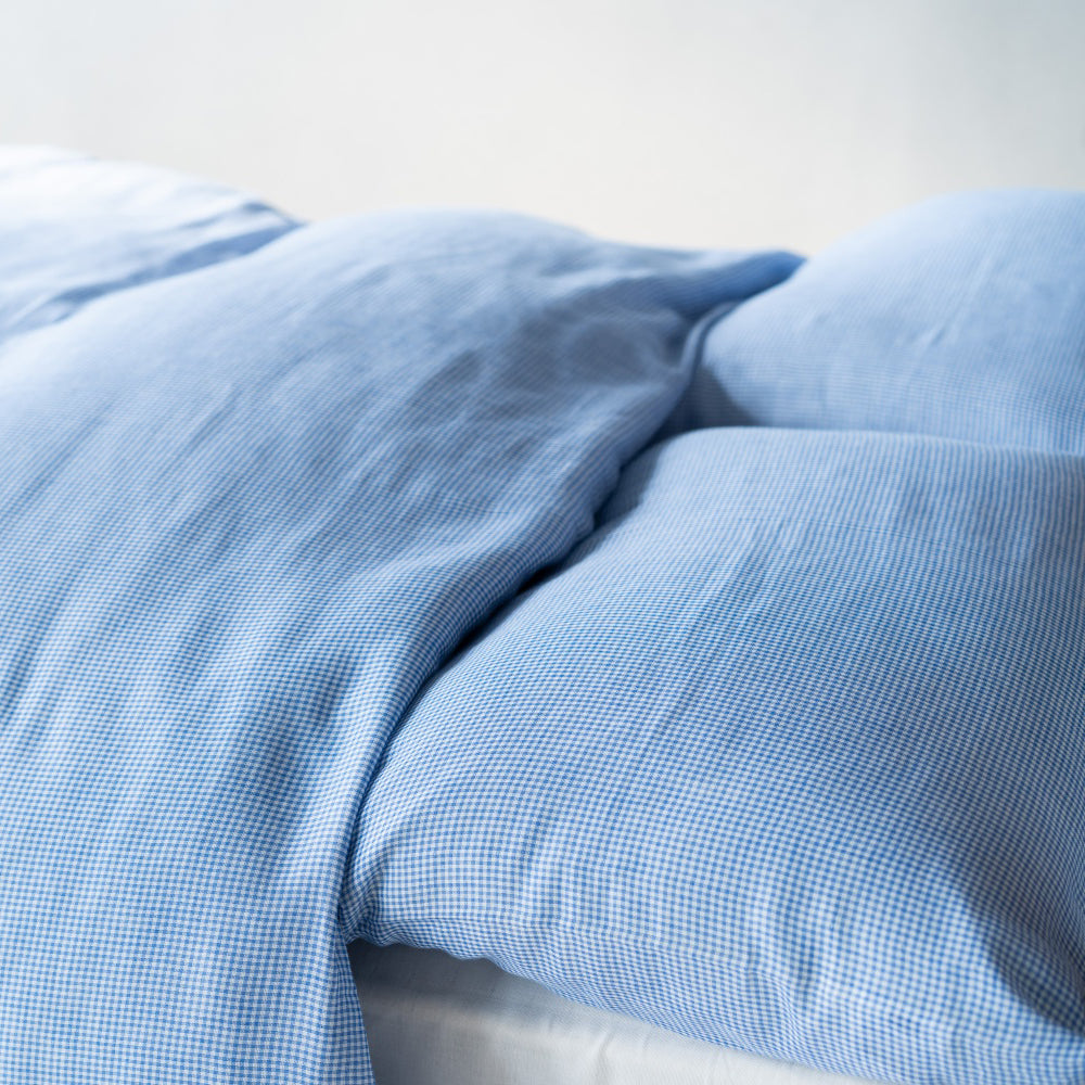 布団カバー＆枕カバーブルーチェック – PG GAUZE