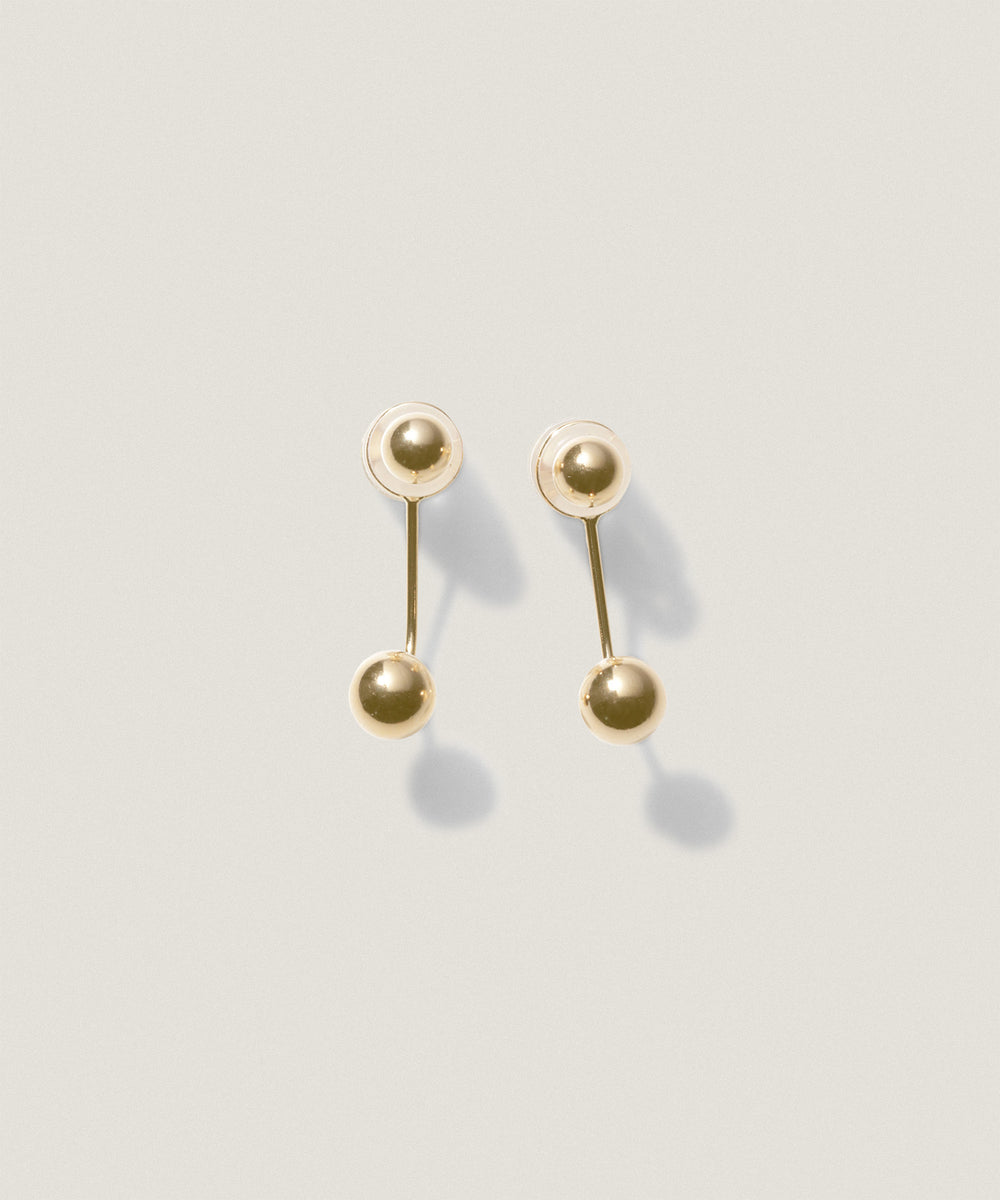 K18 2WAYダブルボールピアスS|ジュエリー|PIMENTÉ-ピモンテオンライン