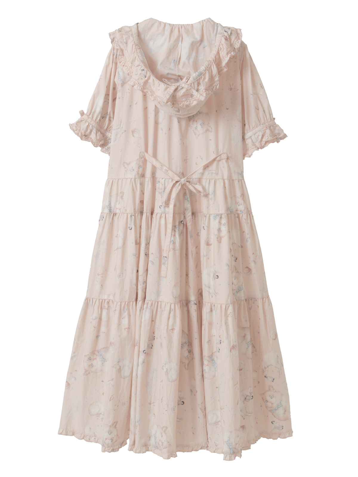 さざ波とねこプリントワンピース｜ピンクハウスオフィシャルオンライン