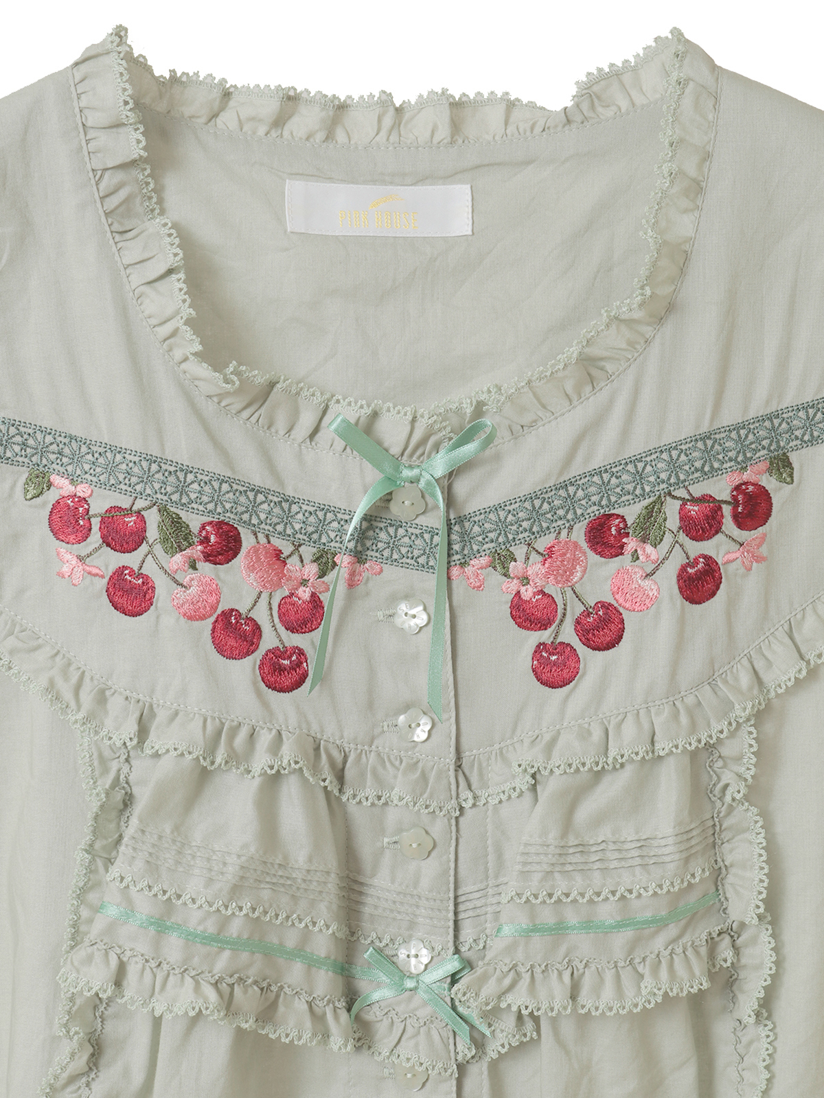 チェリー刺繍使いローンブラウス｜ピンクハウスオフィシャルオンライン