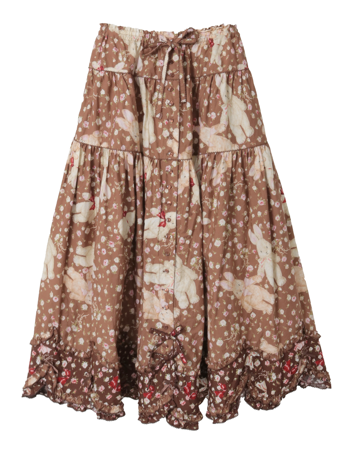 バラ園うさぎプリントスカート｜ピンクハウスオフィシャルオンライン