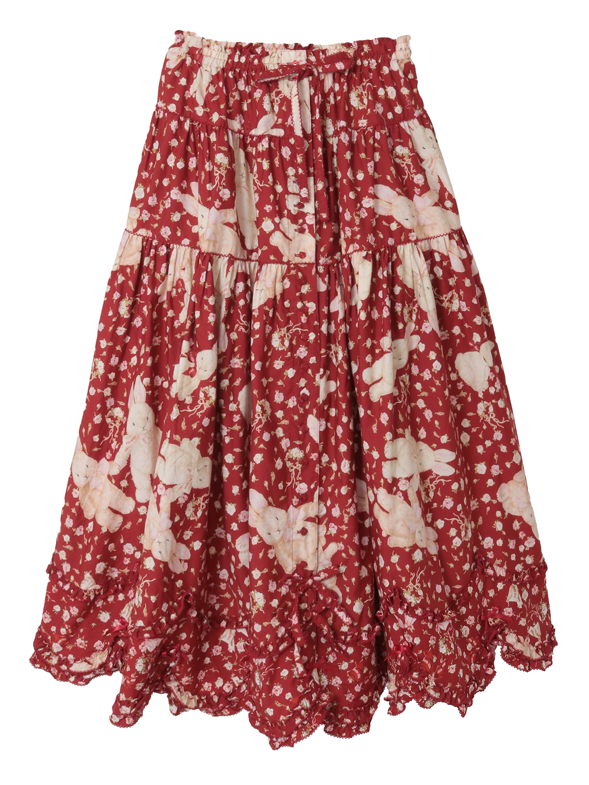 バラ園うさぎプリントスカート｜ピンクハウスオフィシャルオンライン