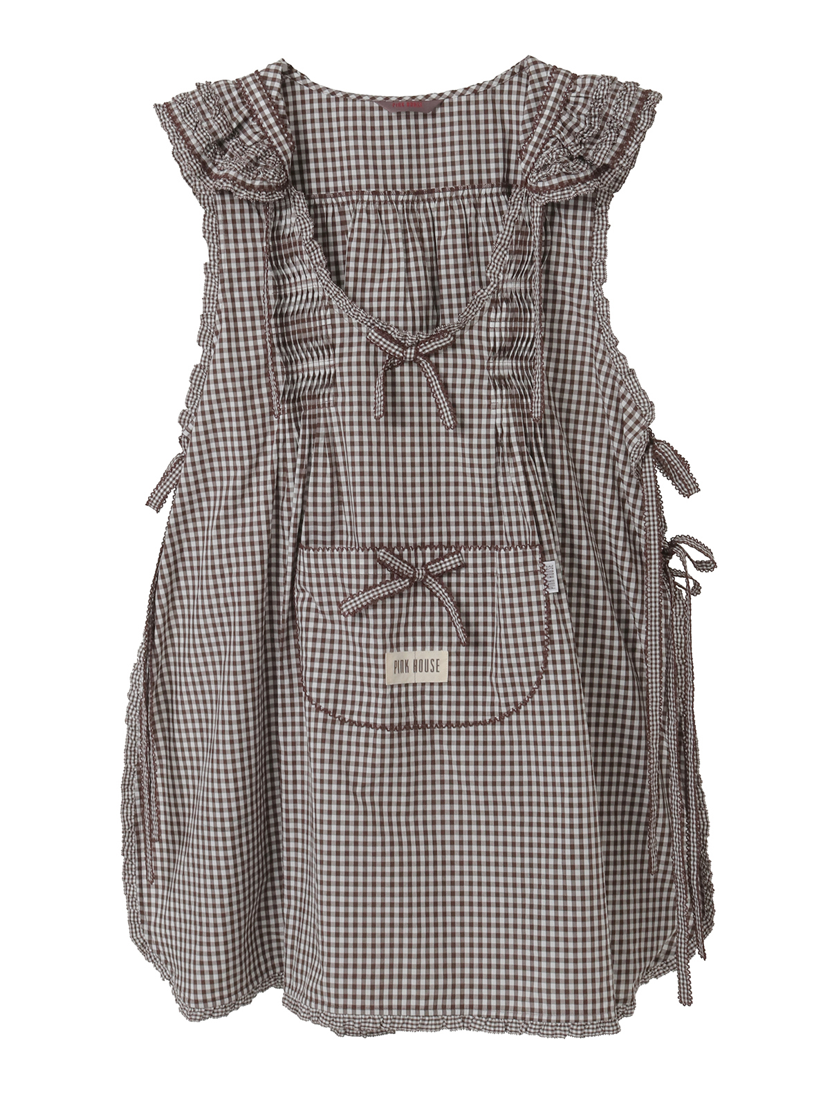 ギンガムチェックフード付きタブリエ｜ピンクハウスオフィシャル