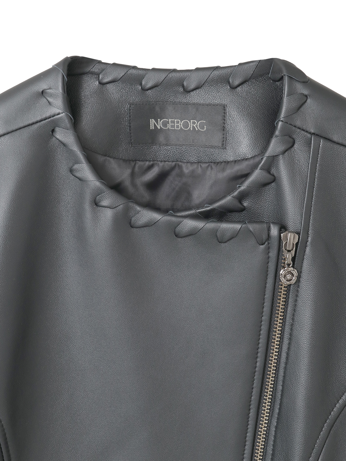 ラムレザーノーカラージャケット｜ピンクハウスオフィシャルオンライン