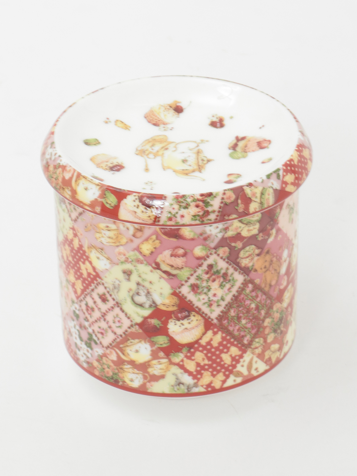 PINK HOUSE LIFE STYLE】PH Tea Party 柄 上蓋付きマグカップ｜ピンク