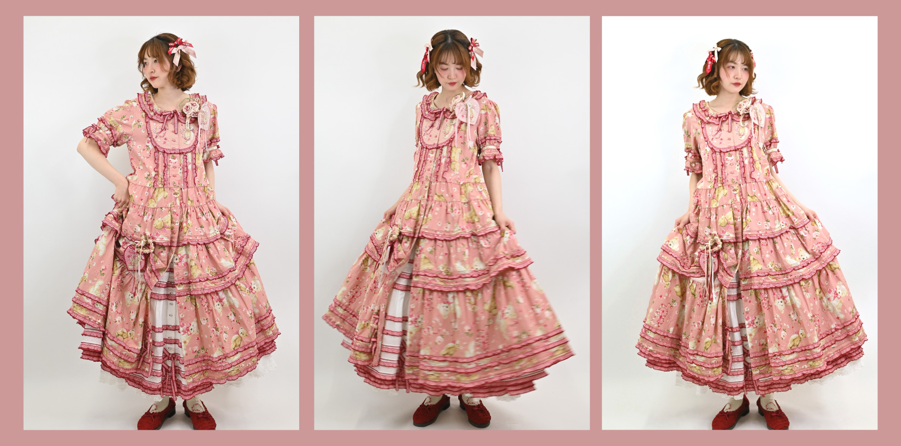 テディローズプリントワンピース】 限定色発売のお知らせ｜ピンク