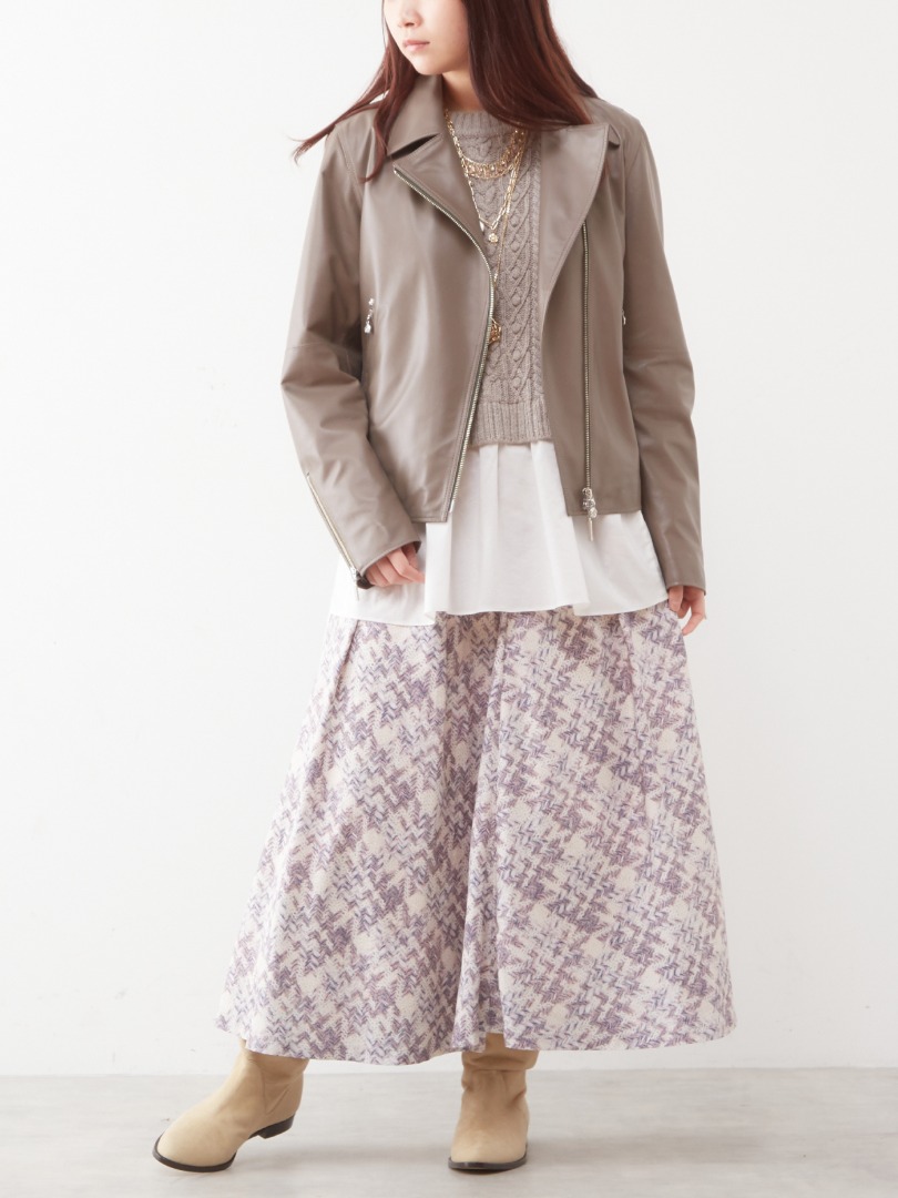 color leather jacket special order カラーラムレザーライダース