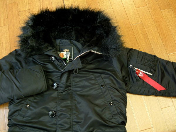 ALPHA 22094-7201 N-3Bフライトジャケット 黒ファー 美品 フライト