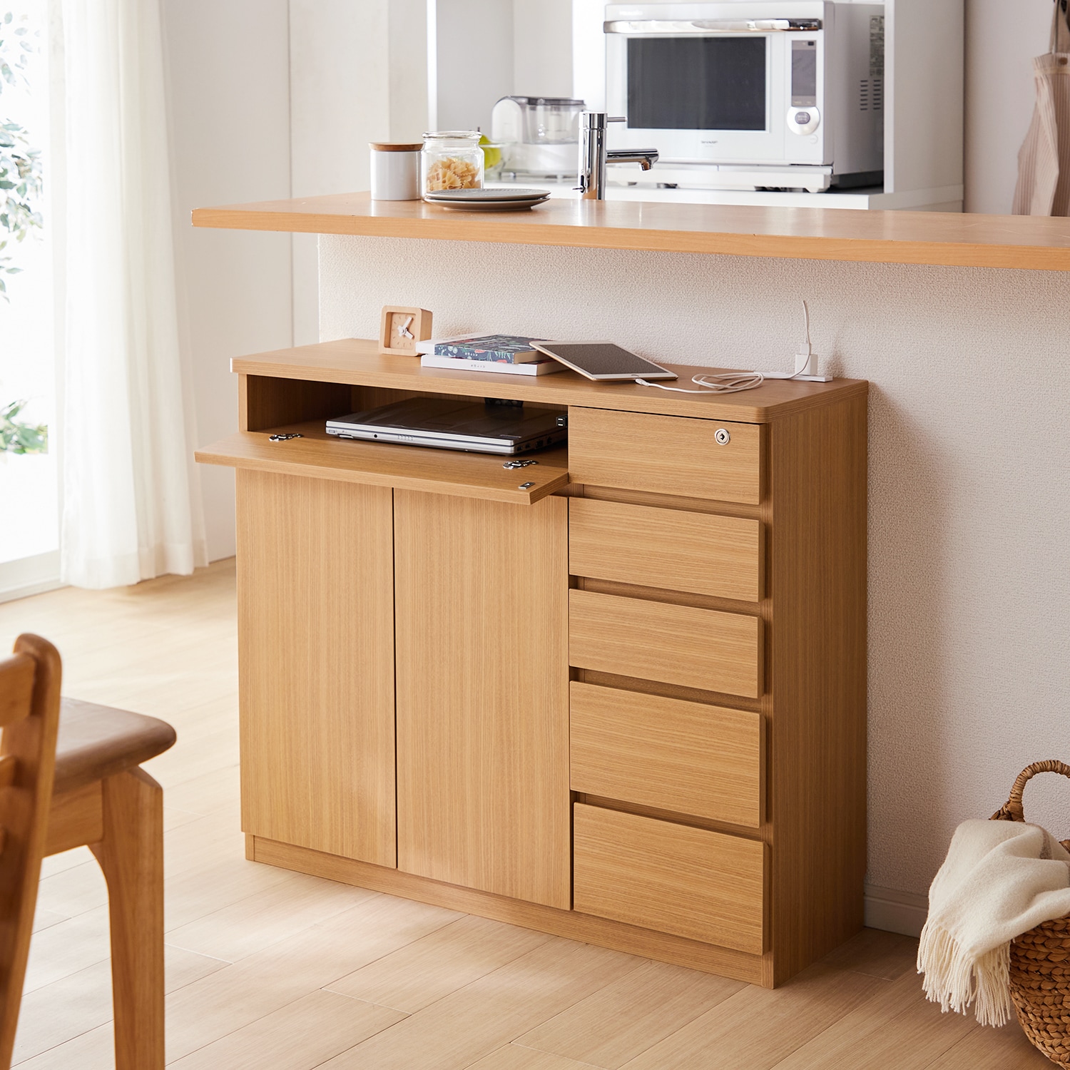 奥行が選べるファックス台（電話台/ファックス台/多段チェスト）｜通販