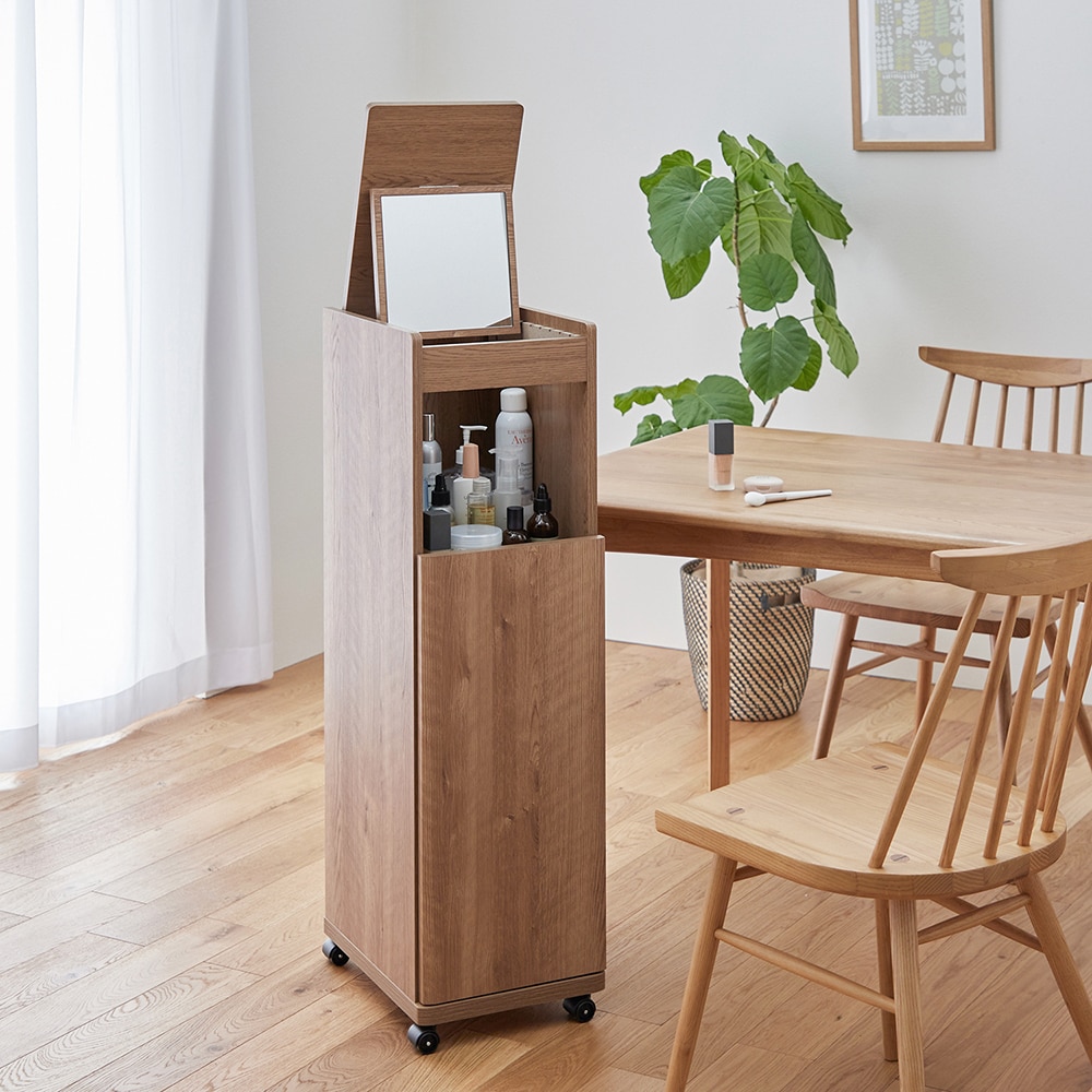 コンパクトで大容量コスメ収納ドレッサー ＜キャスター付き＞｜通販の