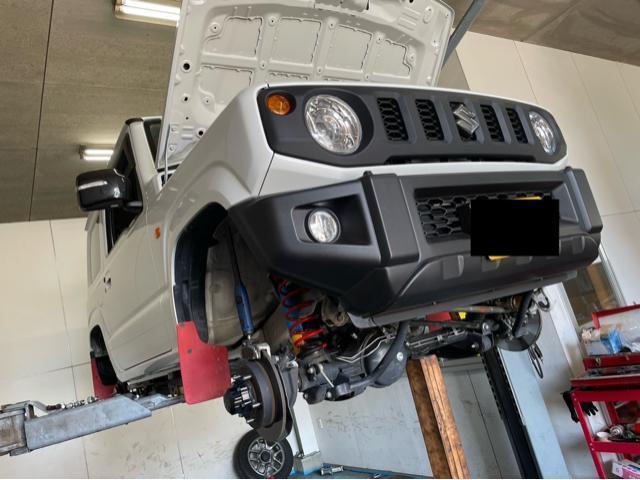 ジムニーJB64 津田レーシングDAMSELユーロサスペンションキット取付