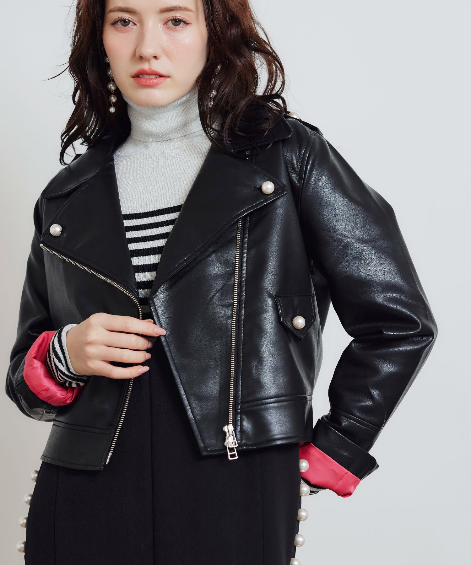 エコレザーパールライダースジャケット | PICCIN (ピッチン) 公式通販