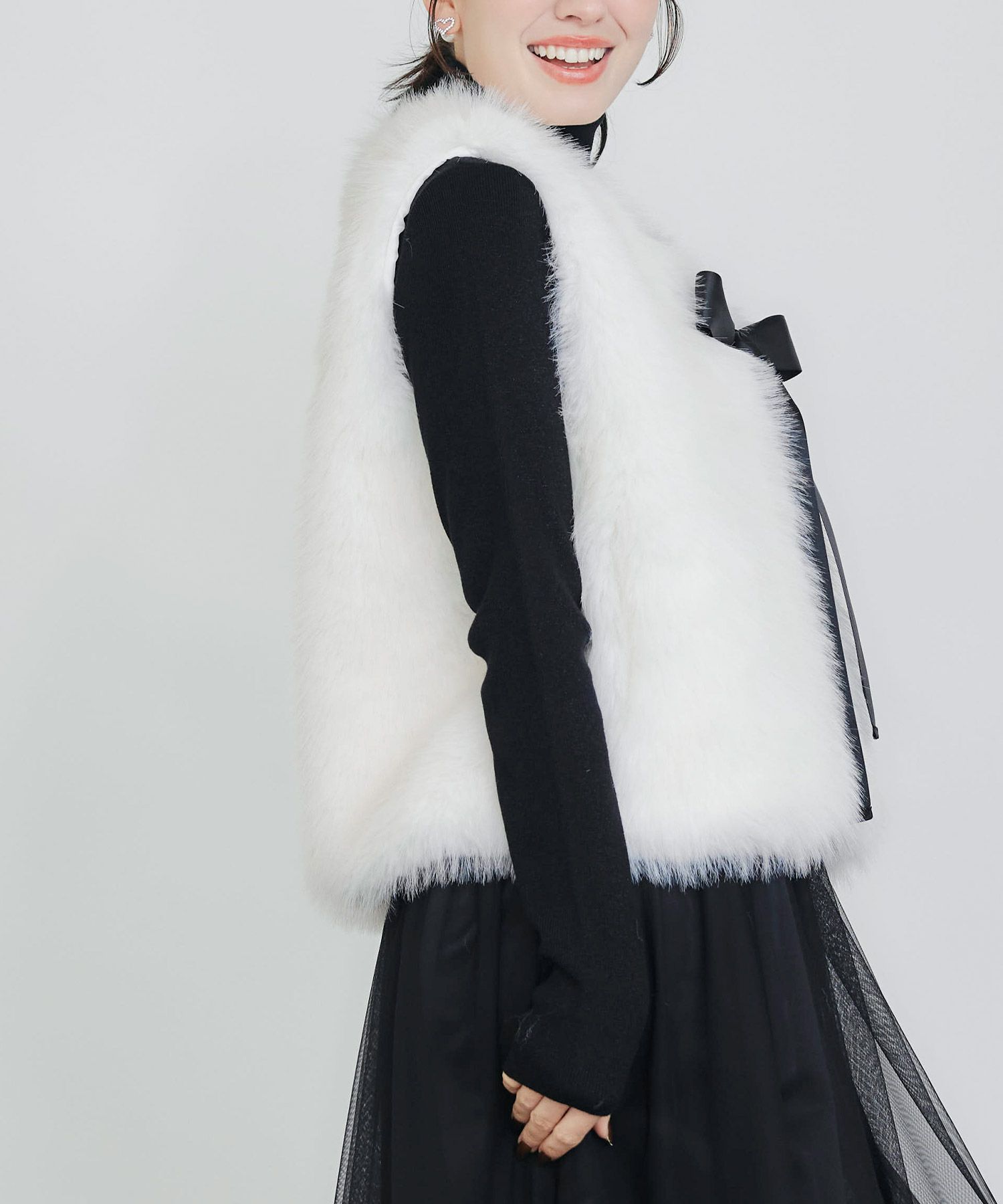 フェイクファーベスト（ショート） | PICCIN (ピッチン) 公式通販