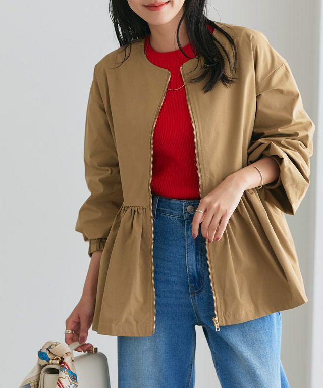 ヘムフレアノーカラーブルゾン【スピード配送】 | 【公式】Pierrot