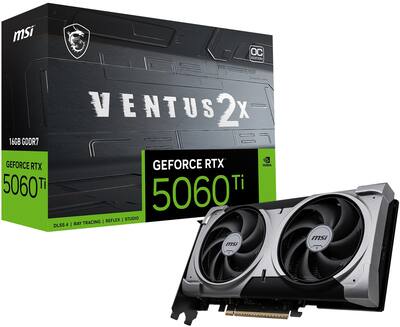 MSI NVIDIA GeForce RTX 5060 Ti 16G VENTUS 2X OC PLUS 16GB GDDR7