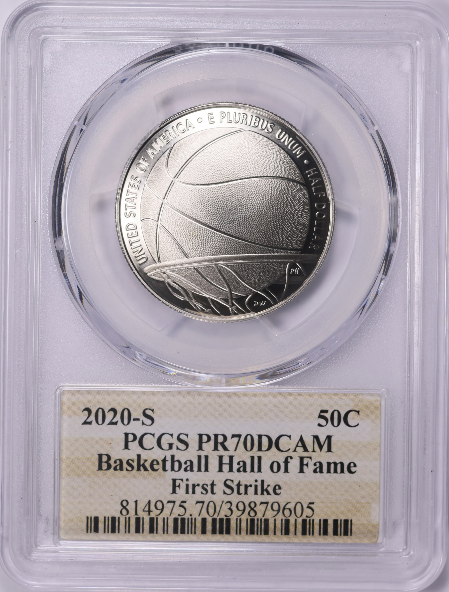 2020年 アメリカ バスケットボール PCGS MS70 S1＄ 2020-S Basketball