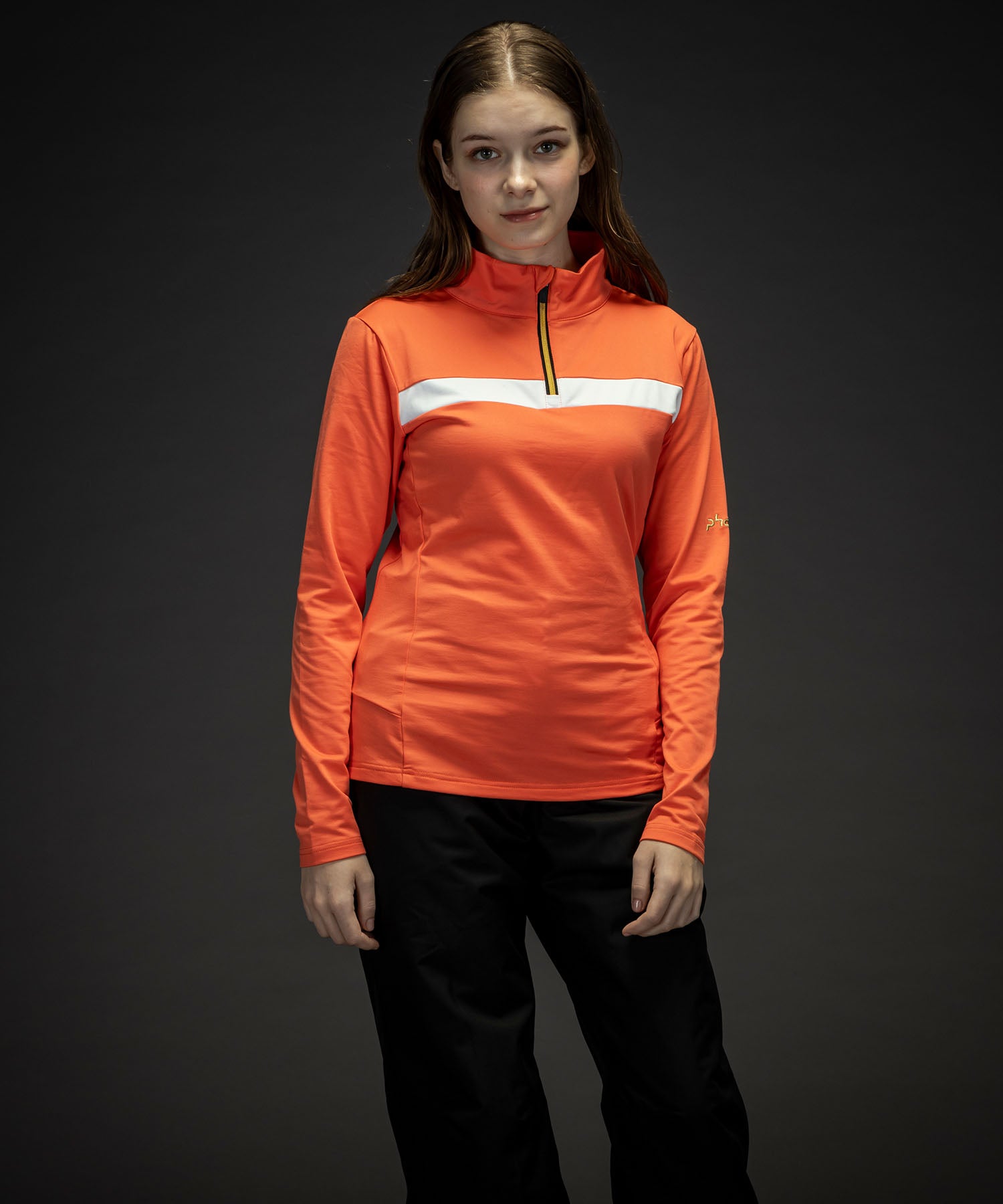 WOMENS】Gold Accent 1/2 Zip Tee ゴールドアクセントWs1/2ジップ