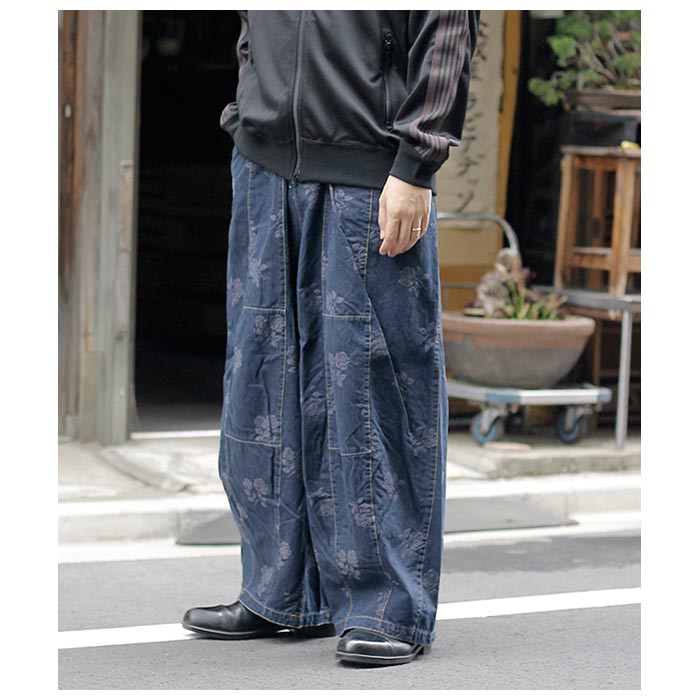 ニードルズ NEEDLES 8オンスデニム ローズ ジャガード ヒザデルパンツ