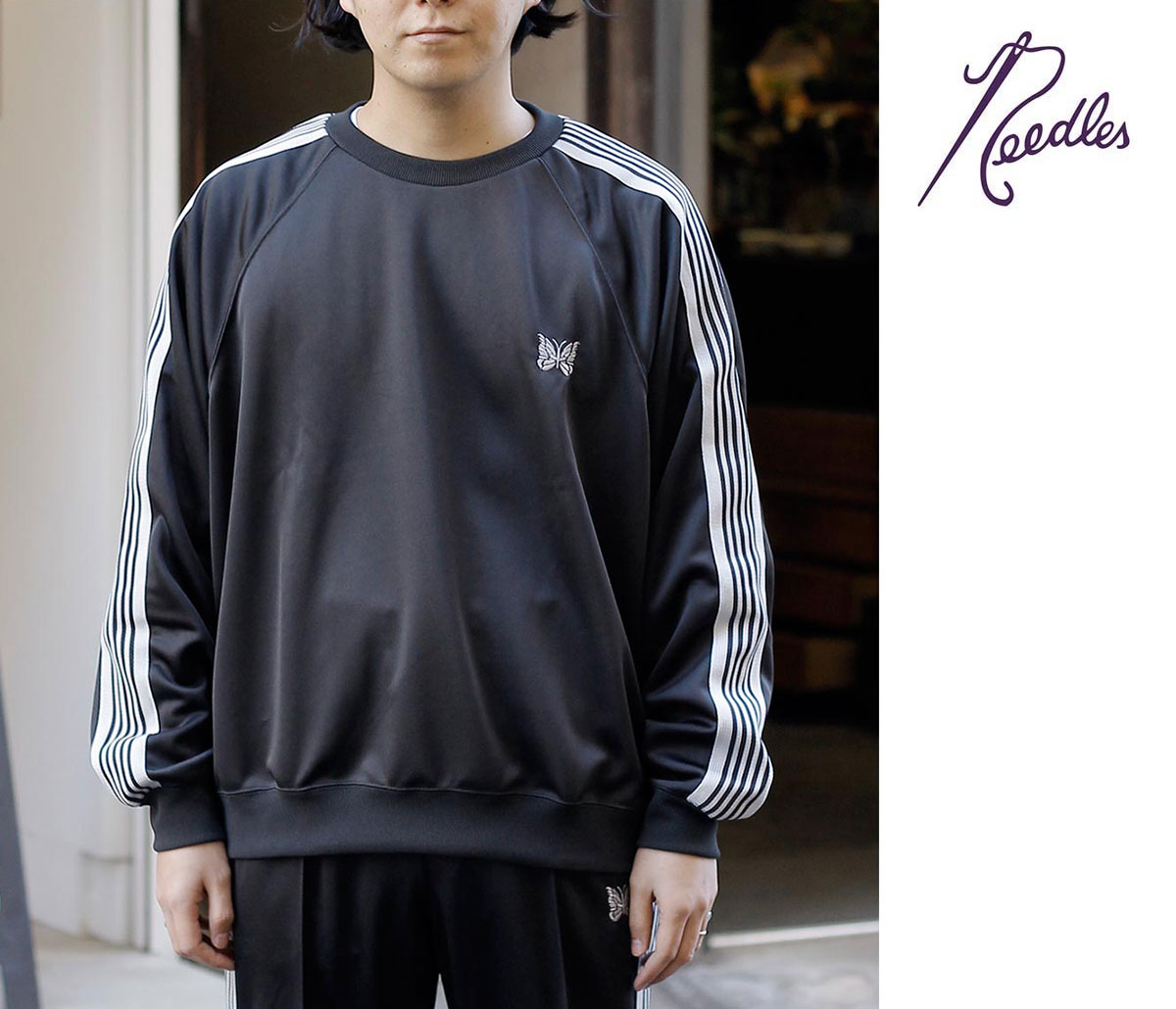 ニードルズ NEEDLES ポリスムース トラック クルー ネックシャツ Track