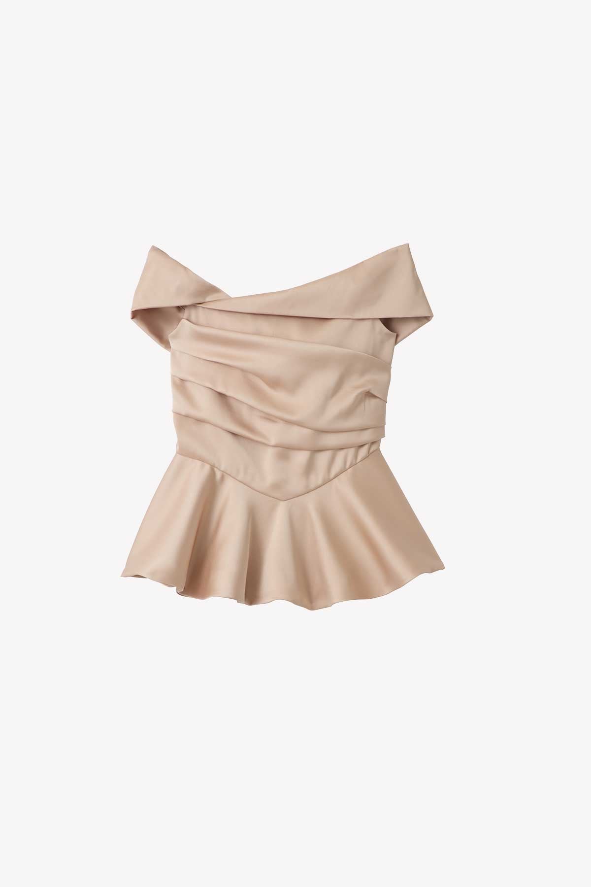 ロマンティックサテンぺプラムトップス – poláura OFFICIAL ONLINE STORE