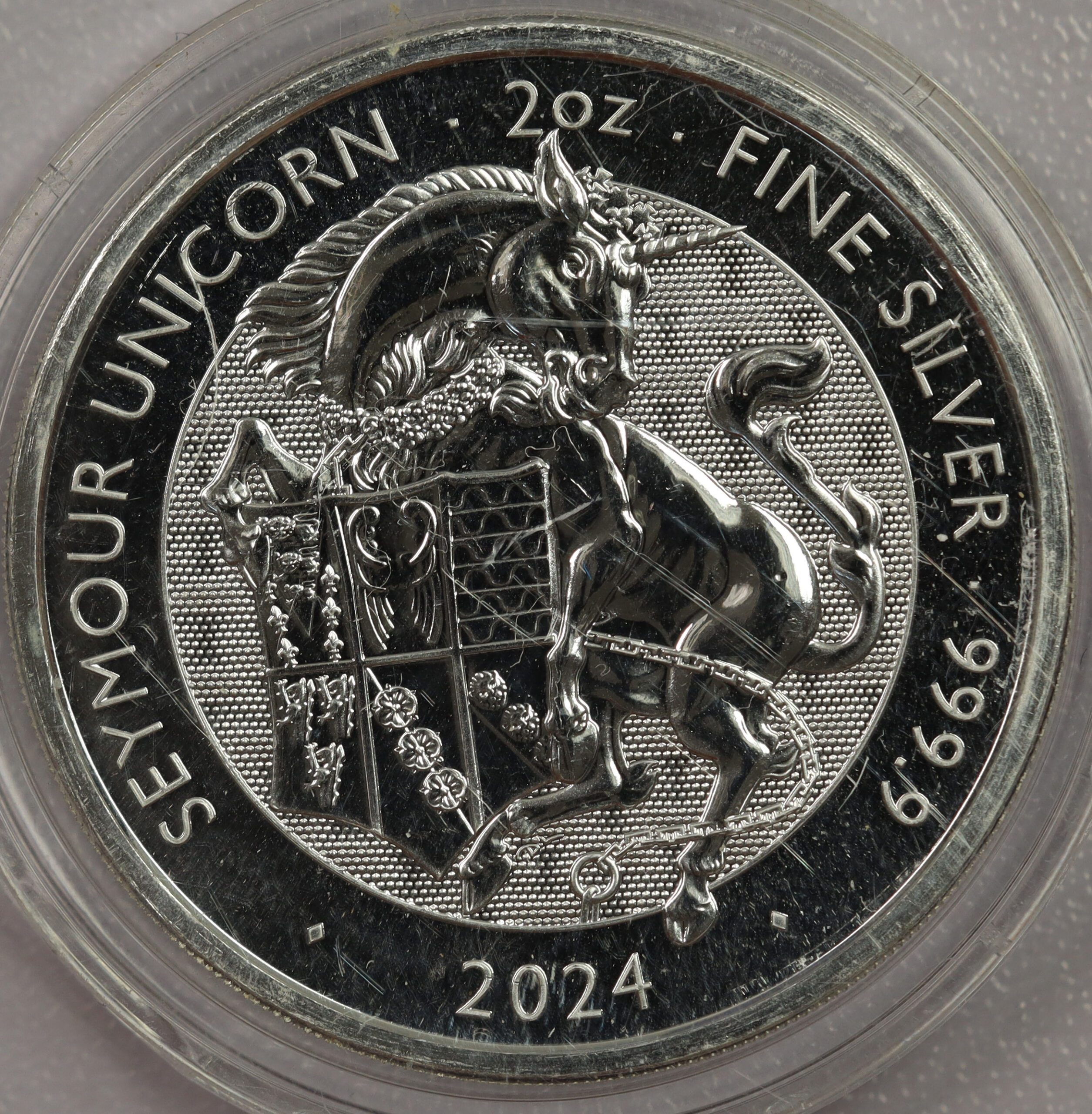 2024 Great Britain Queen's Beasts – Seymour Unicorn – 2 OZ .9999