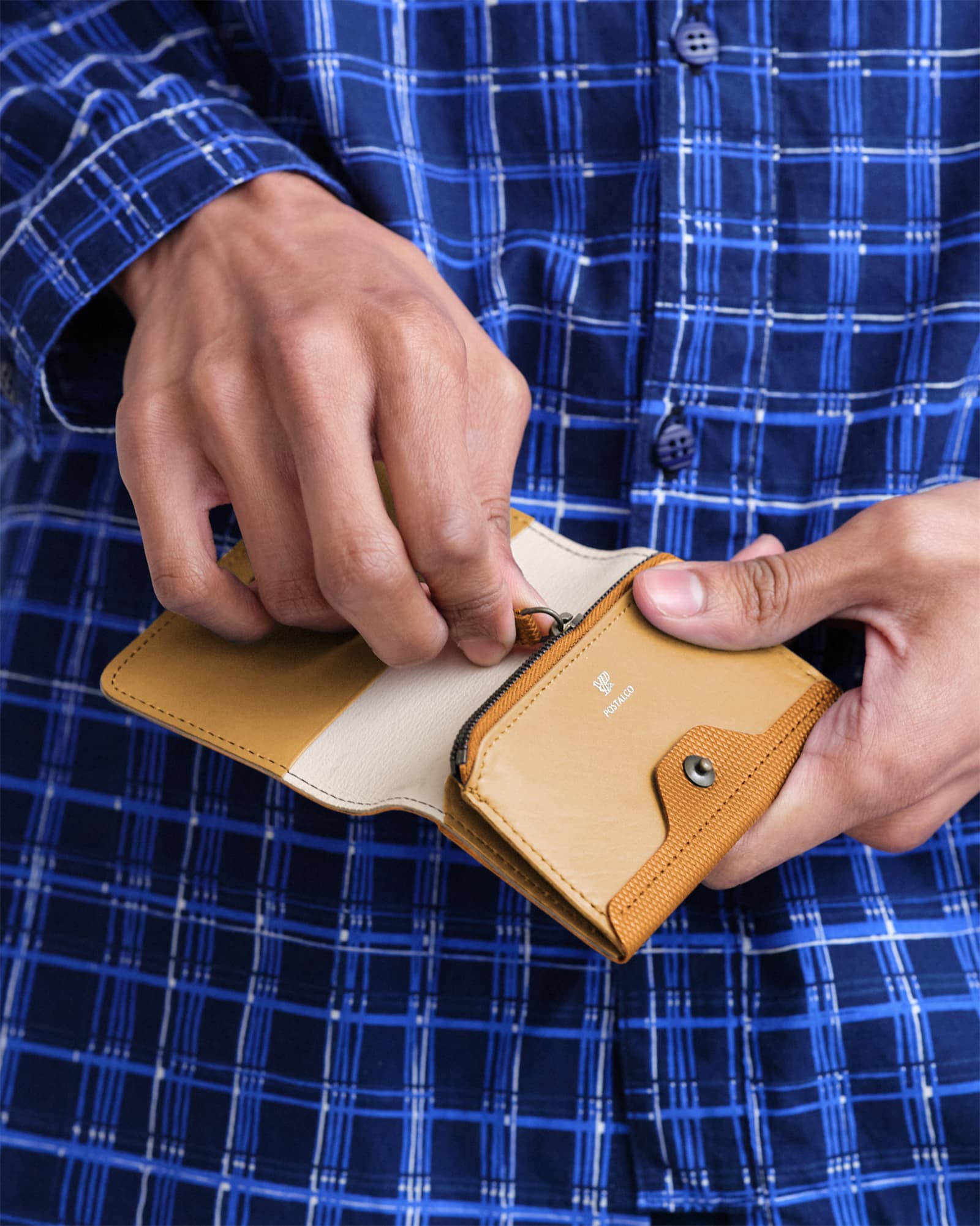 ミニウォレットクロスグレインレザー – POSTALCO