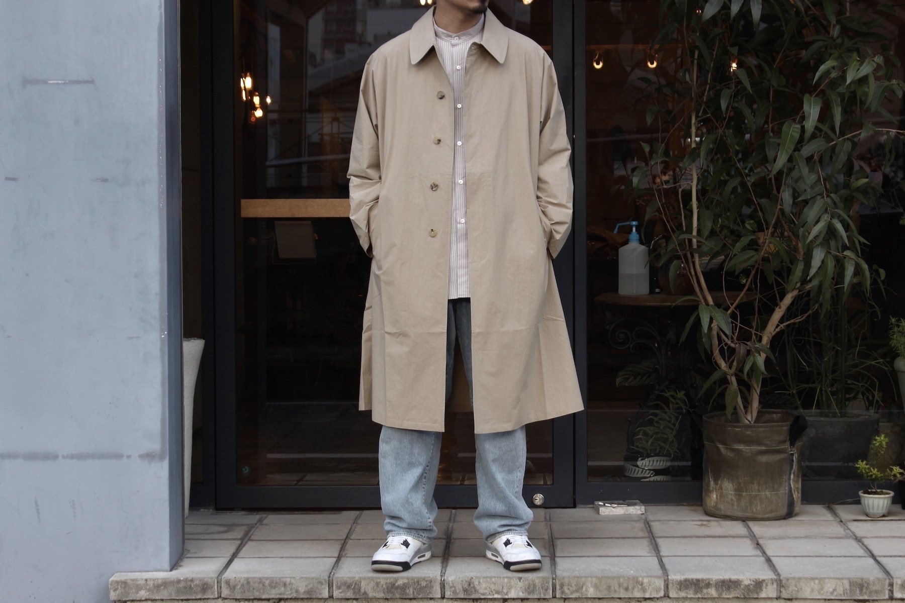 Cristaseya - JAPANESE DRY COTTON OVERSIZED TRENCH: VIOLA STELLA