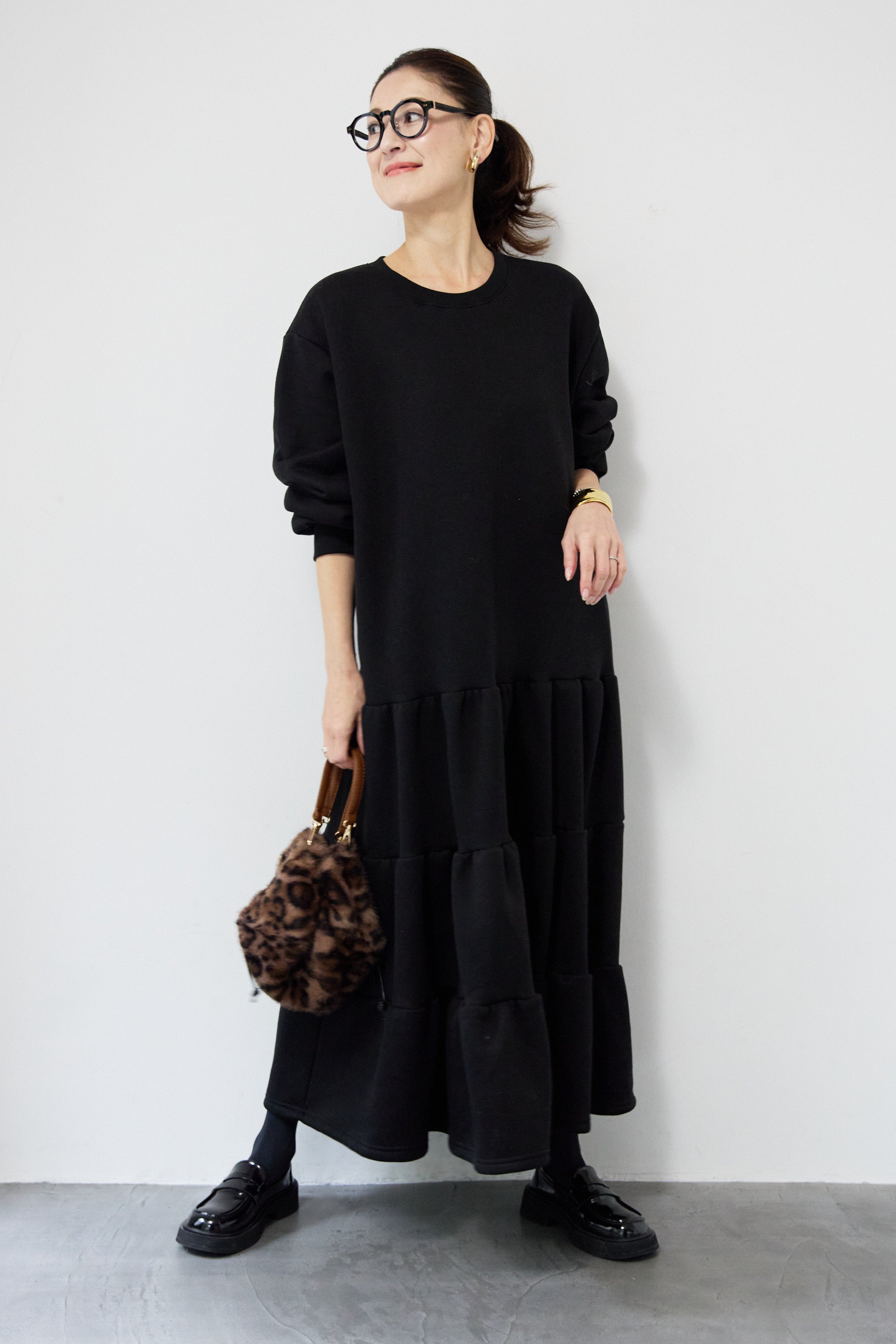 2SET】裏起毛ティアードスウェットワンピース – plusotoha